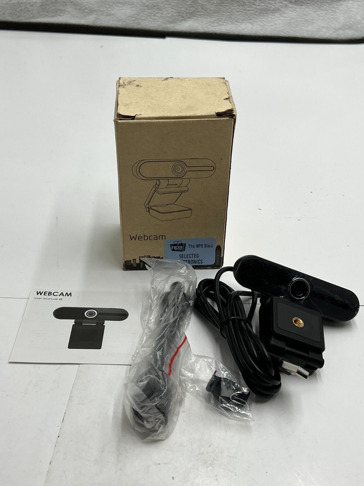 Webcam Black Pro Streaming Web Camera, W8A 8MP Webcam, 5.6mm, DC 5V