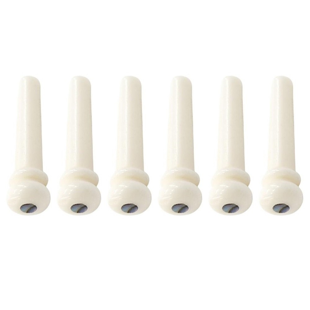 6x Guitar Unslotted Bone Pin String Peg Luthier Nut Saddle H01-N