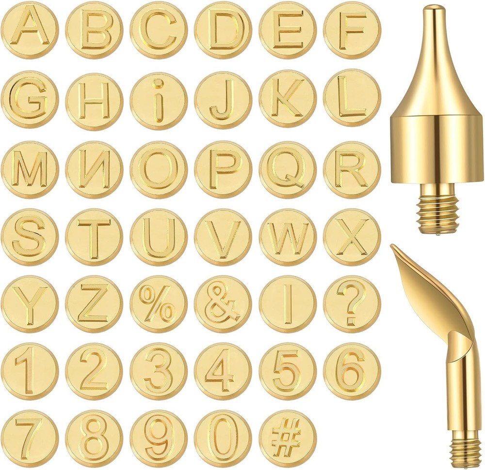 Lothee 43 Pcs Wood Burning Tips Kit, Letters Alphanumeric