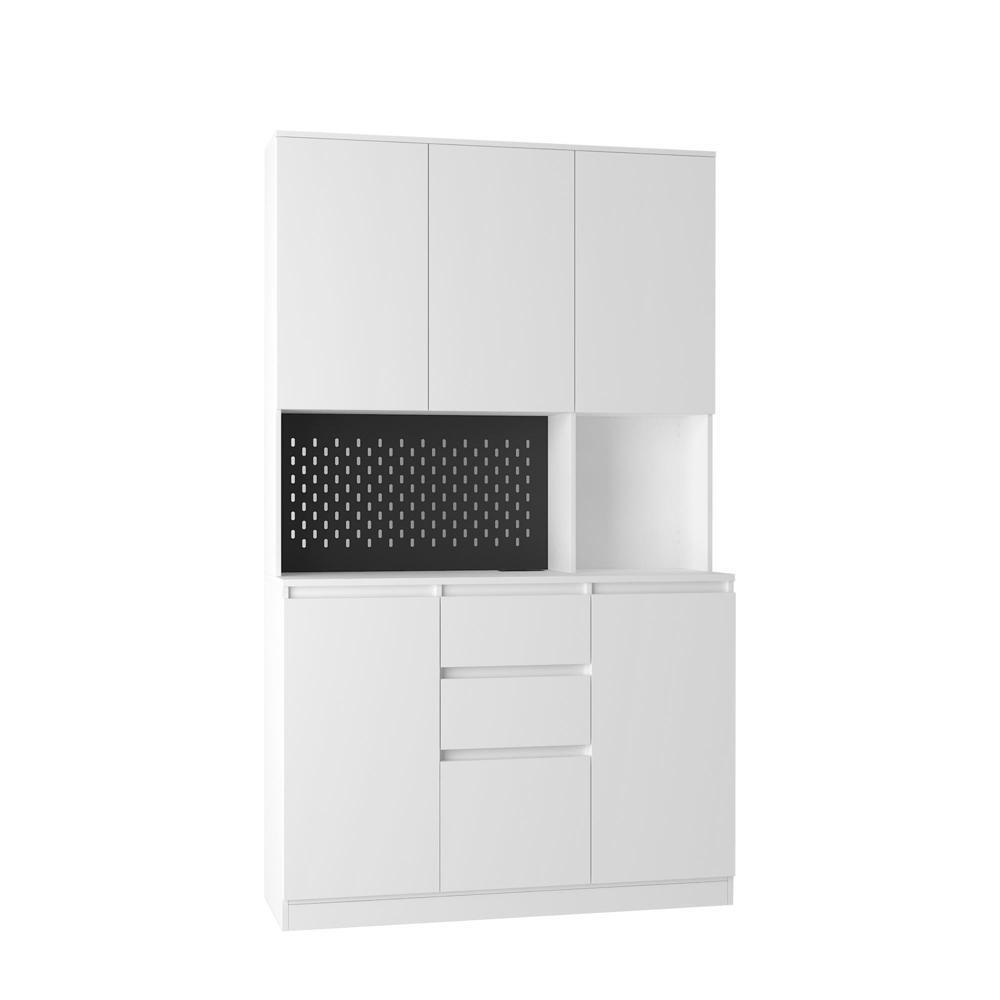 Freestanding Kitchen Storage Sideboard with 3 AC Outlets