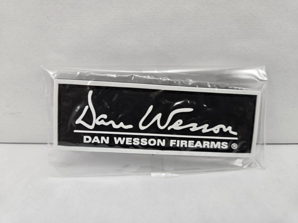 New Dan Wesson Firearms Morale Patch 3"x1" PVC Hook & Loop Pistol Tactical