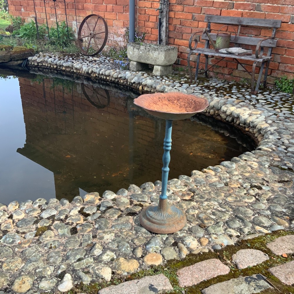 Antique Cast Iron Bird Bath