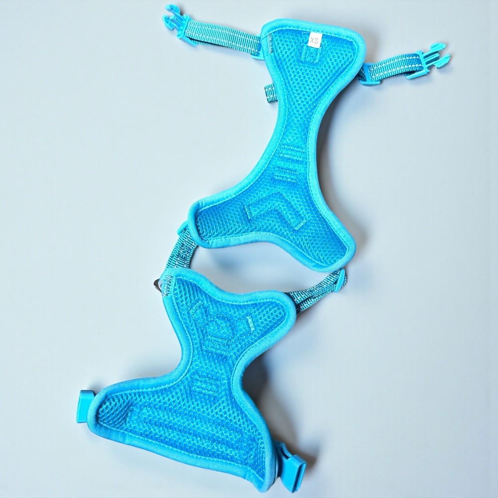 Hipubby XS Dog Harness Light Blue No Pull Soft Vest Reflective Adjustable