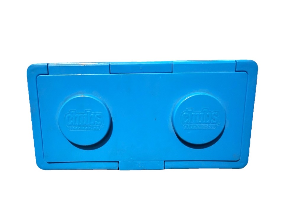 Chubs Blue Stackable Plastic Storage Container Brick Toy Organizer
