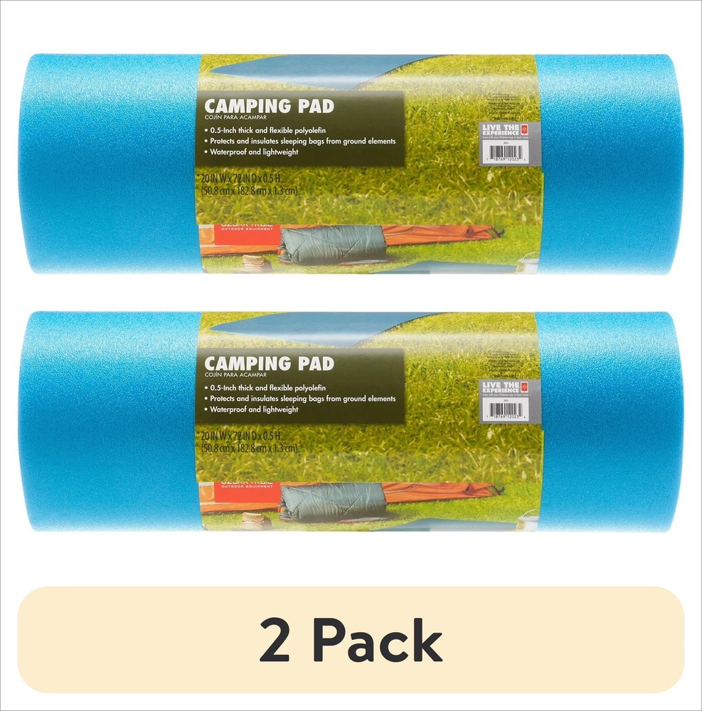 (2 pack) Closed Cell Foam Blue Camp Sleeping Pad