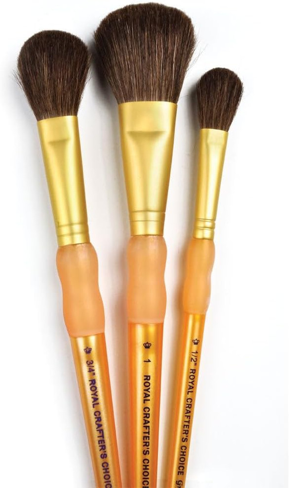 Camel Brush Set, 3-Pack
