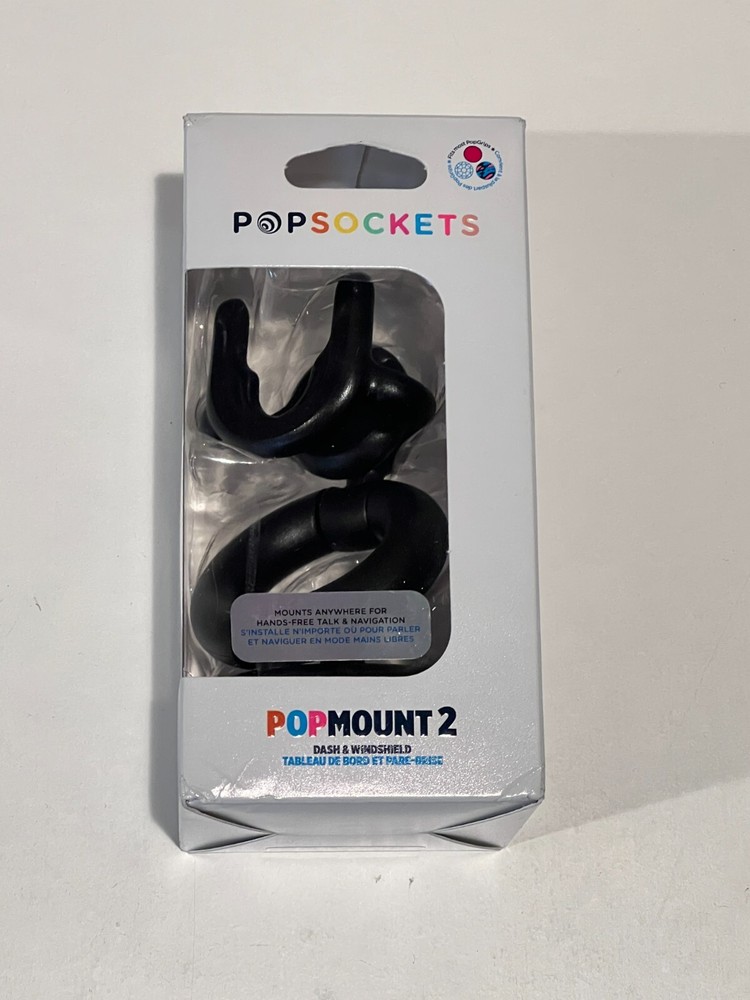 PopSockets PopMount 2 Desk/Car Dash & Windshield Mount - Black OPEN BOX