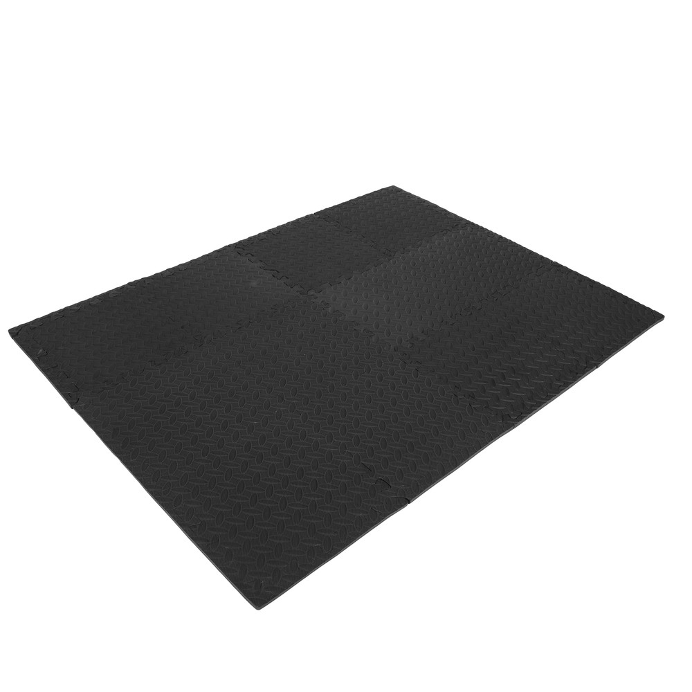 Puzzle Exercise Mat Interlocking Foam Gym Flooring Mat 12 Tile 3/4'' Extra Thick