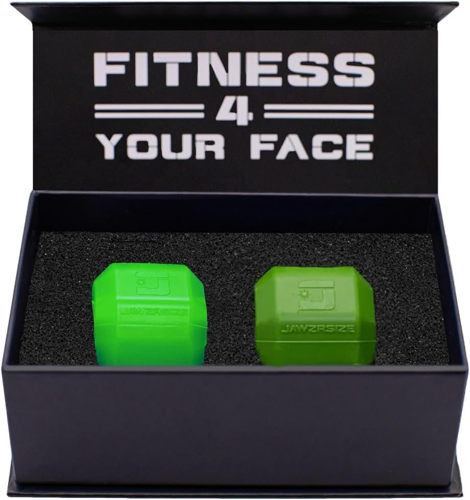 Jaw Exerciser for Men - Pop N Go Guys Pack Intermediate Green and Advanced Gr...