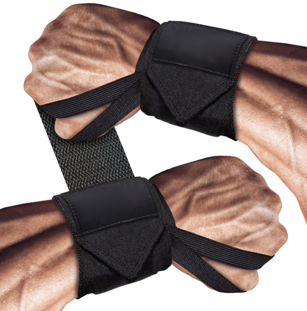 Lifting Wrist Straps For Weight Training, Workout Wrist Support, Black
