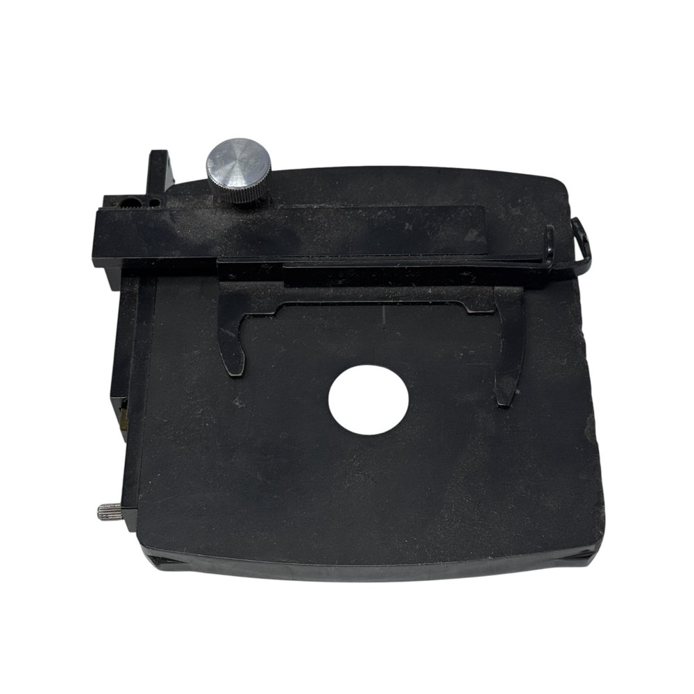 Universal Microscope Mechanical Stage – Adjustable XY Specimen Holder – Black