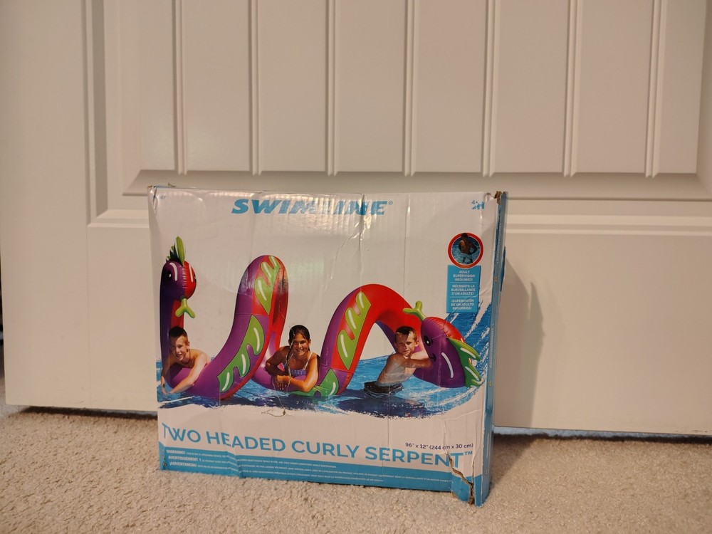 Swimline Two Headed Curly Serpent Inflatable Pool Toy