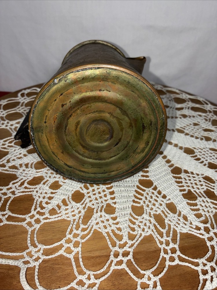 Vintage small percolator copper coffee pot READ Missing piece handle
