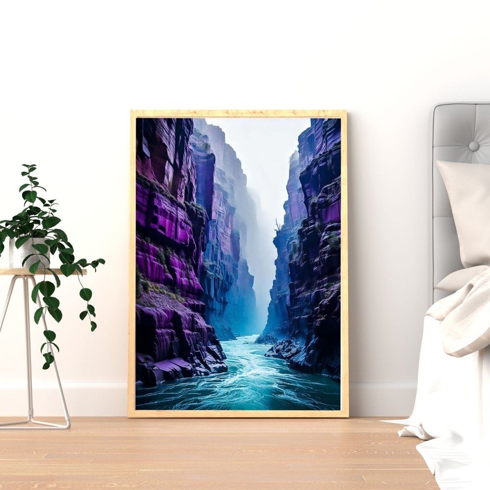 Canyon Mist Fall Printable Wall Art Digital Image Download