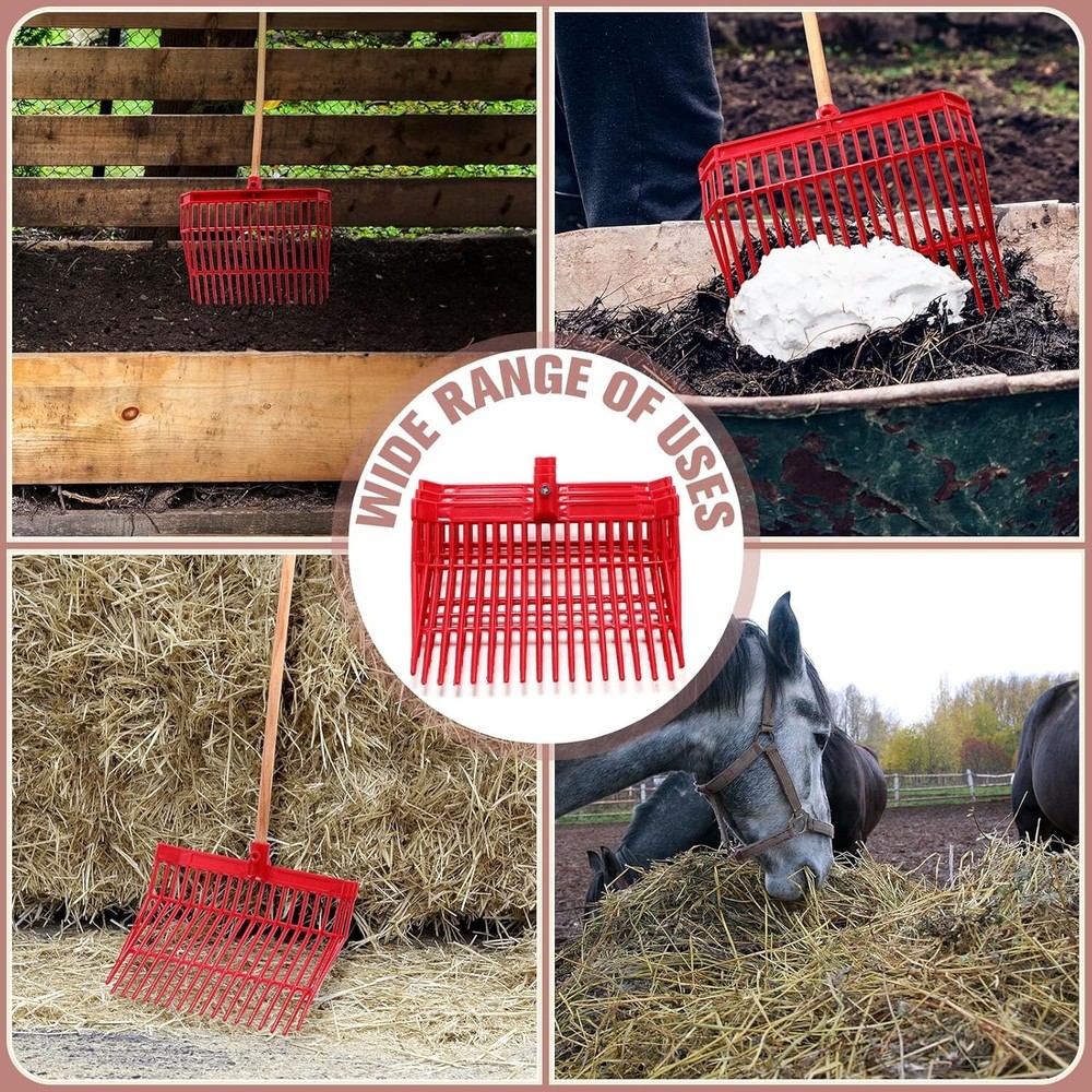 Versatile 6 Pack Manure Fork Replacement Heads - Ideal for Garden and Farm Use