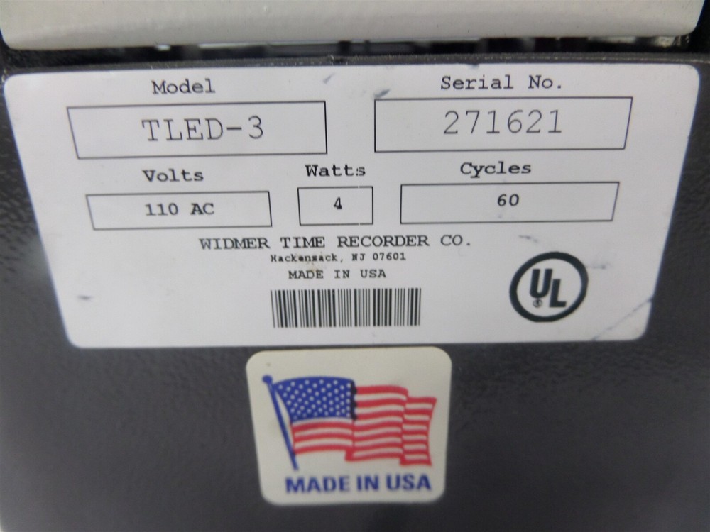 Wildmer TLED-3 Time Stamp Recorder - No Key