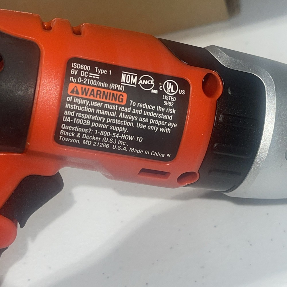 Black & Decker Power Driver 6volt ISD600 Type 1 New