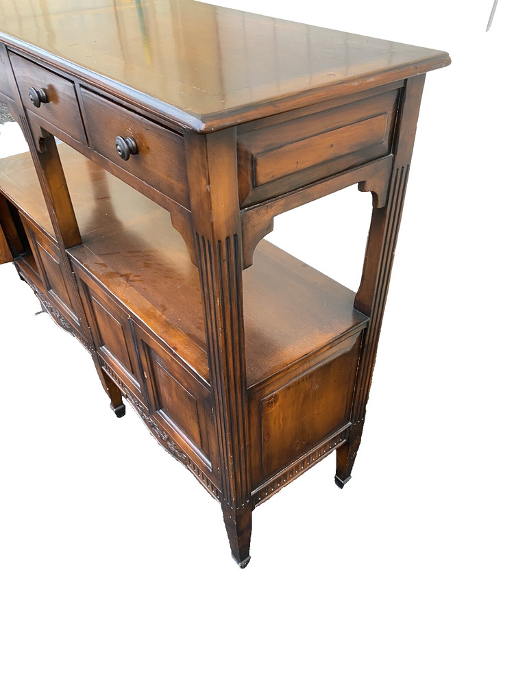 66333 Tall Decorator Sideboard Server Cabinet Curio Bookcase