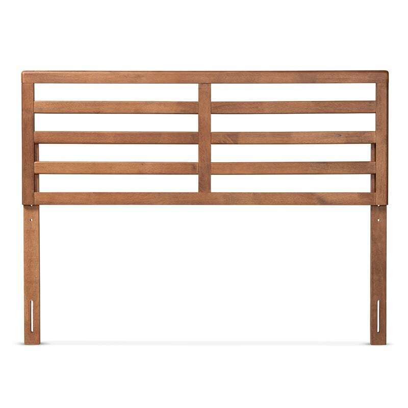 Baxton Studio Akemi Walnut Finished Wood Queen Size Headboard