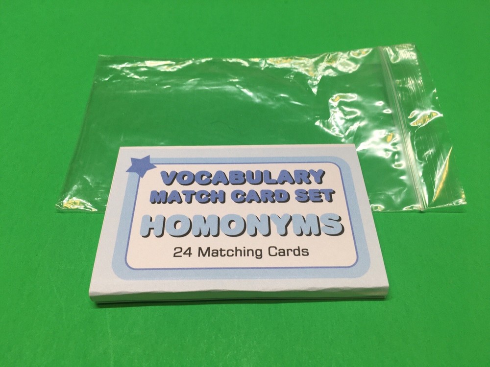 Homonyms - Learning Flash Cards For Kids - Educational