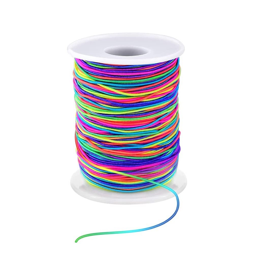 1mm Stretchy Bracelet String, Sturdy Rainbow Elastic String Elastic Cord for ...