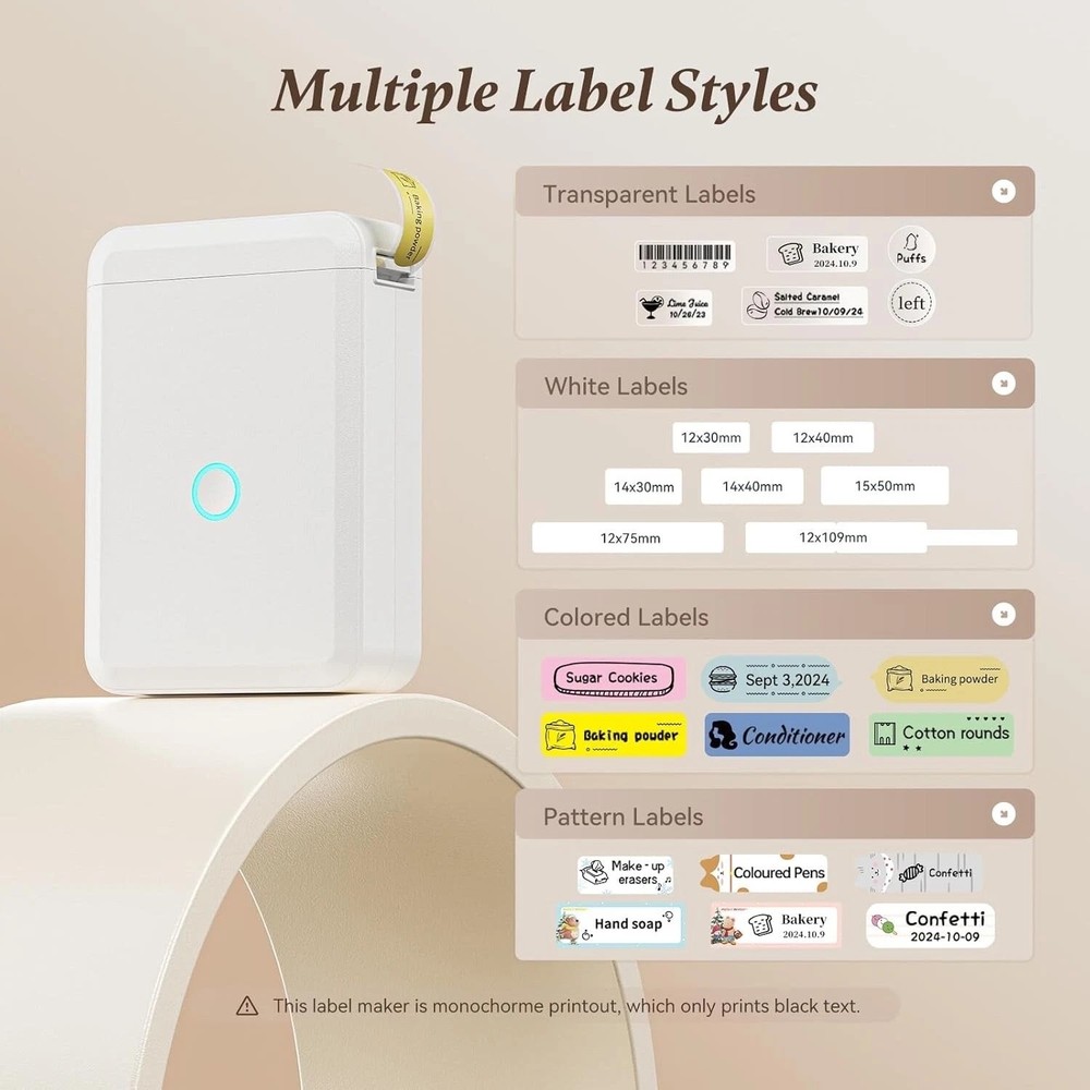 NIIMBOT D110 Label Maker Machine with Tape Small Printer Bluetooth Connection