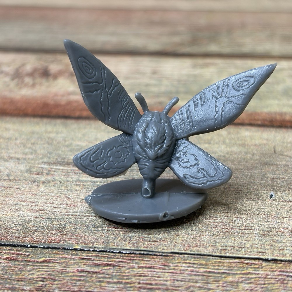 Mini Godzilla & Mini Mothra Plastic 2” Figures D&D Gojira Dark Gray