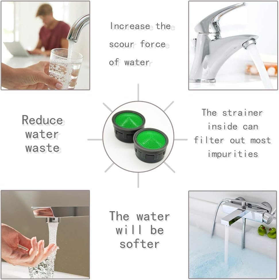 Durable Abs Sink Aerators - Impurity Filtering & Efficient Water Flow, 10 Pack