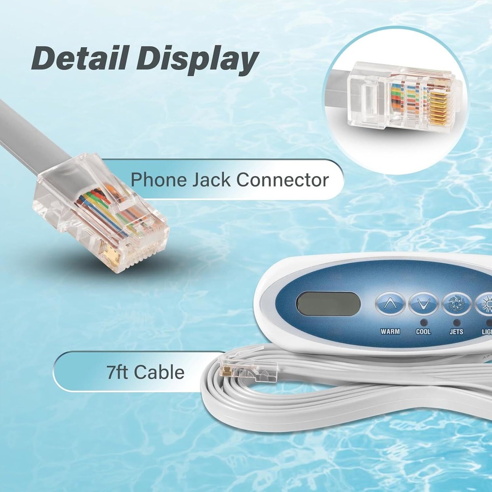 Replace Balboa 53238 Topside Control Panel 4-Button for Mini Oval Heat Jacket 7'