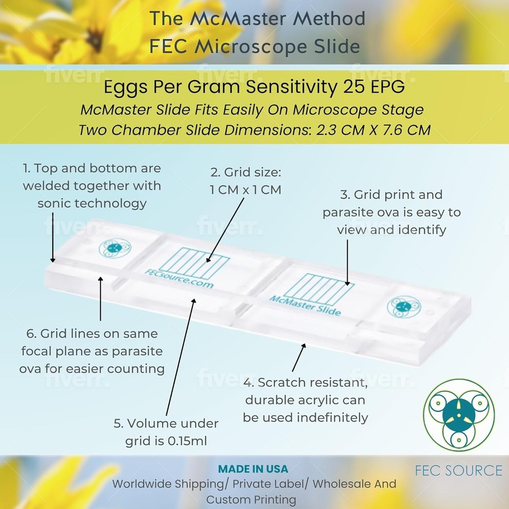 Fecal Egg Count Supply - McMaster Method, by . Fecal/Worm Egg Count for Paras...