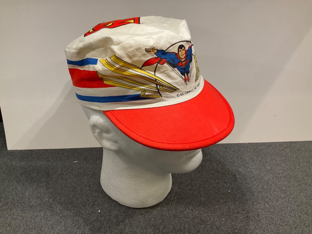 RARE 1984 DC COMICS SUPERMAN PAINTERS HAT CAP.  EXCELLENT CONDITION.