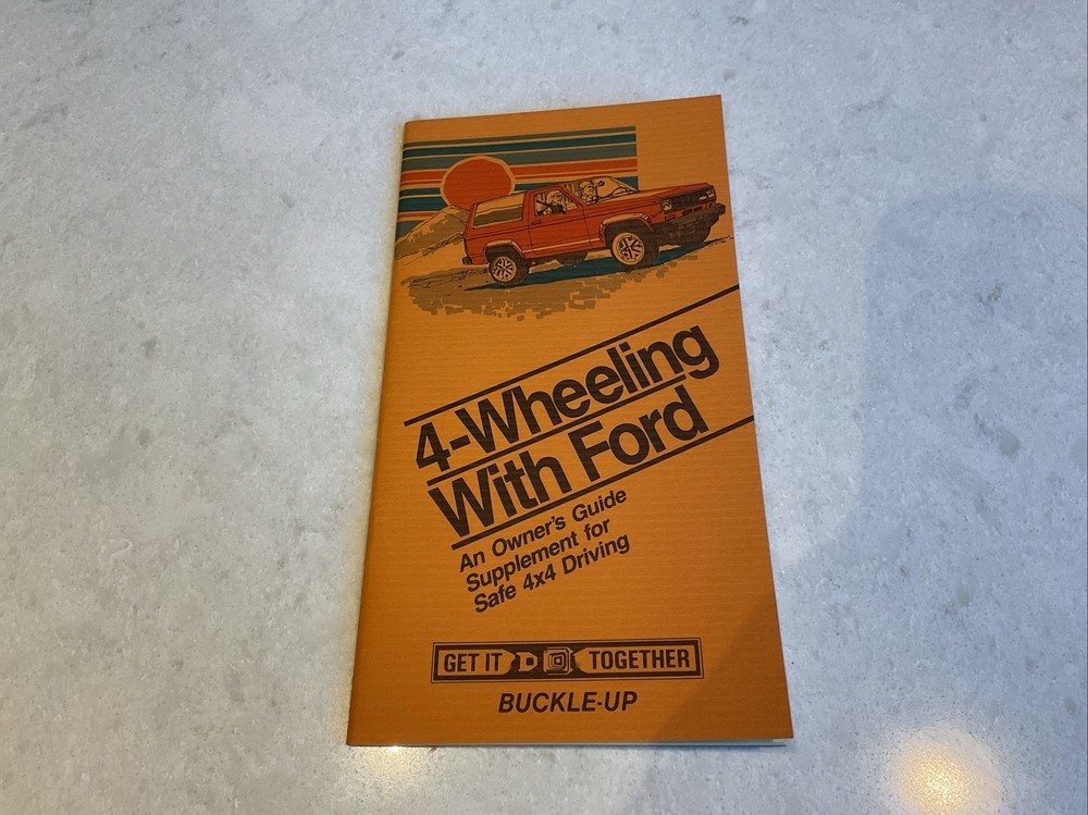 1982 Ford Owners Guide Supplement For Safe 4x4 Driving