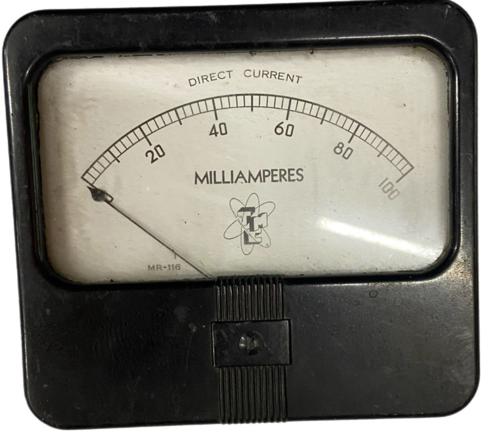 Simpson Model MR-116 0-100 Miilliampers Panel Meter 4 5/8" X 4"