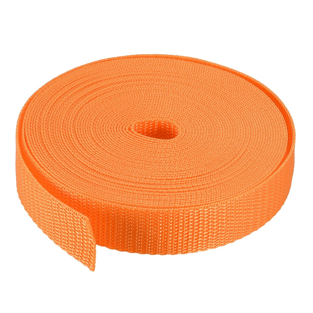 Lightweight Polypropylene Webbing Strap 1" 10 Yards Light Orange Strapping