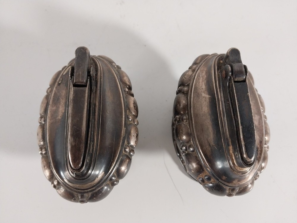 Ronson Crown Table Lighter - Silver Plated - Set of 2