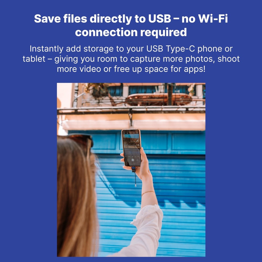 128GB Store 'n' Go Dual USB Flash Drive for USB-C Devices Blue