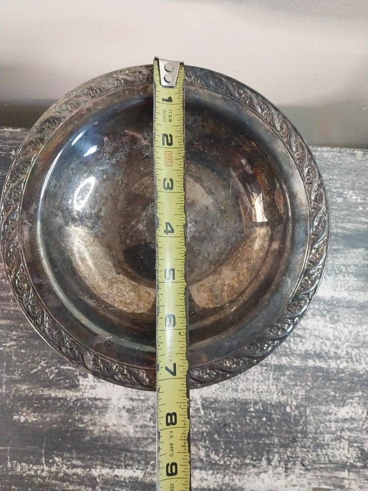 vintage pedestal silverplate candy dish