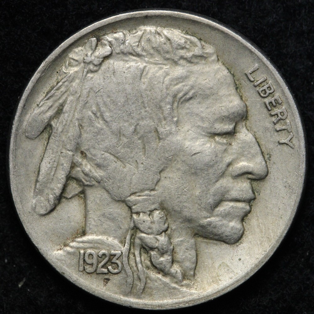 1923 Buffalo Nickel AU+ E287 KRCM