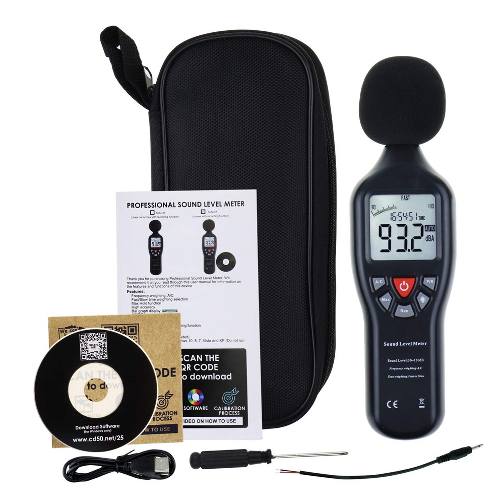 Decibel Meter Sound Level Recorder Digital dB With Data Record Function