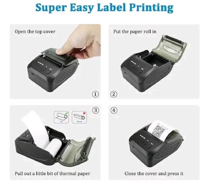 NETUM Bluetooth Receipt Printer, 58mm Mini Thermal POS Printer 58mm, black