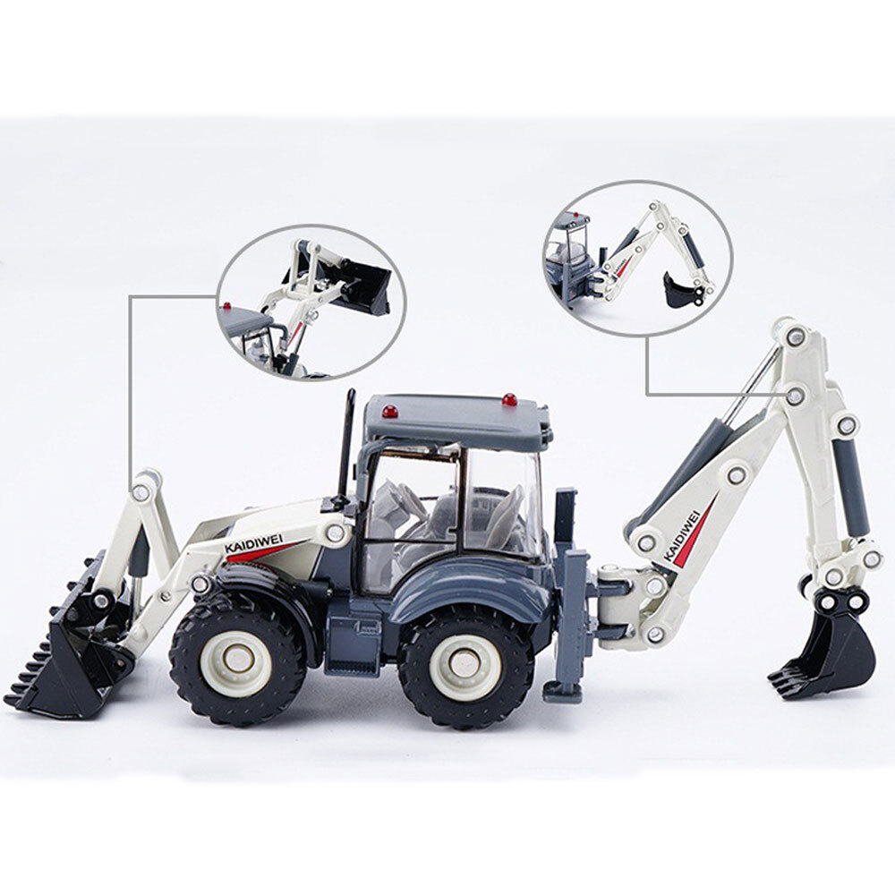 Backhoe Excavator Front Loader Toy Model Metal Diecast Construction Vehicle