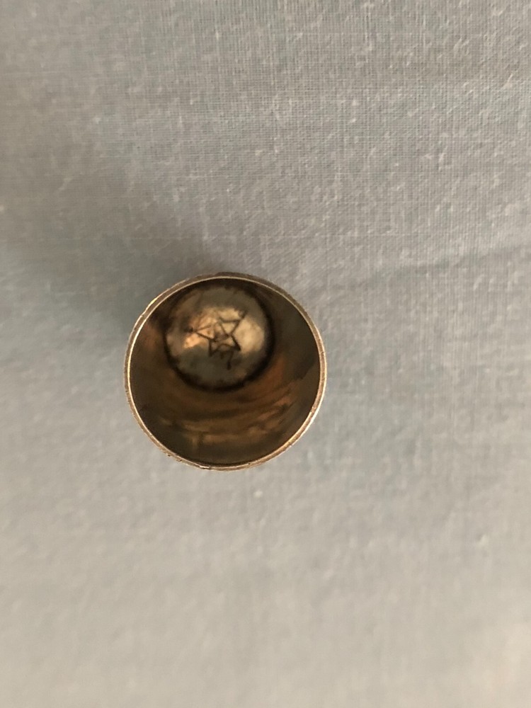 Waite Thresher Silver Thimble #7 Floral Border