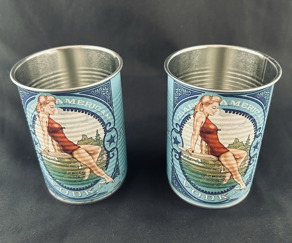Deep Eddy Vodka Tin Can 12oz Cups, Set Of 2