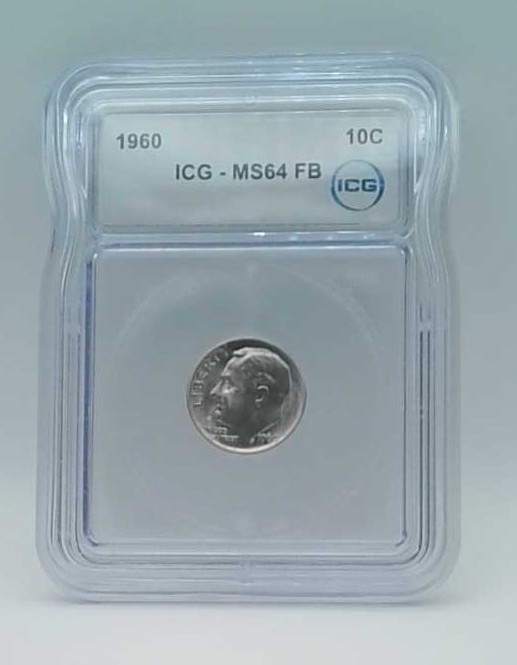 1960 Dimes Roosevelt ICG MS64 FB