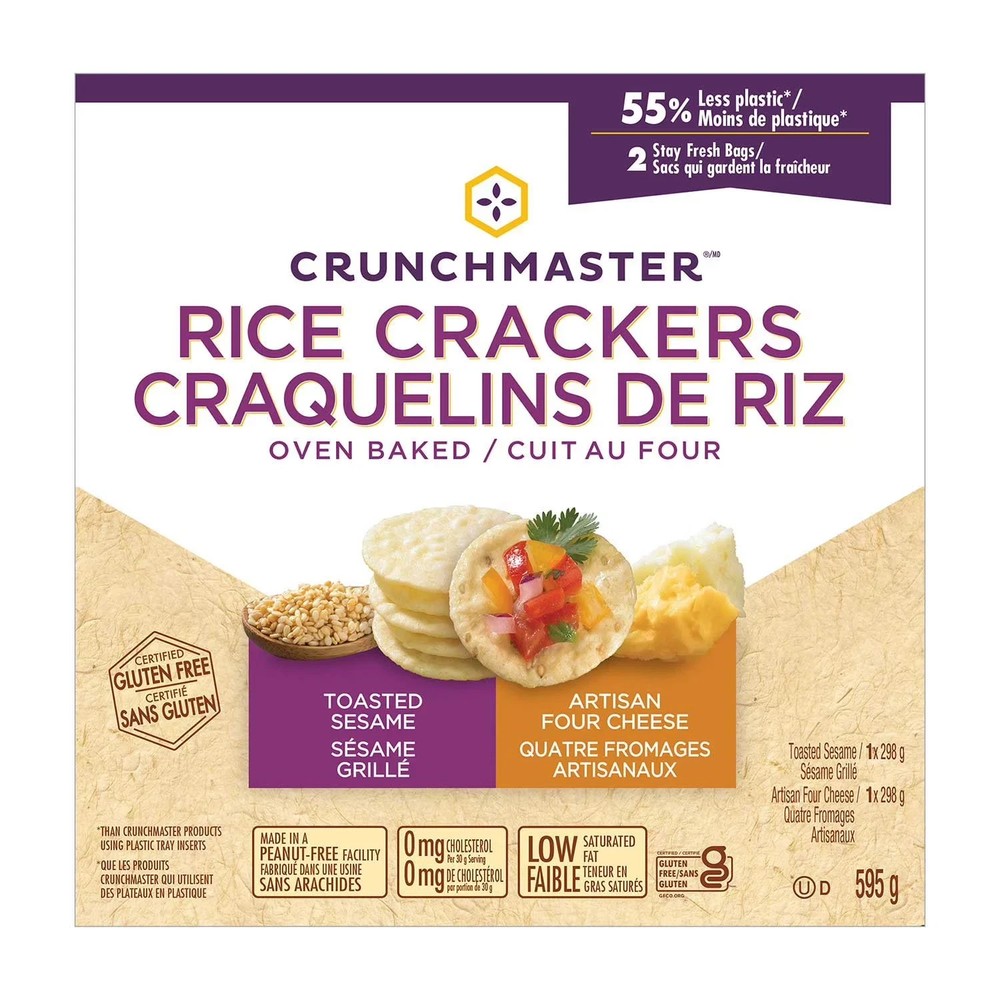 Crunchmaster Rice Crackers Variety Pack 10.5 oz 2 Pack – Gluten-Free