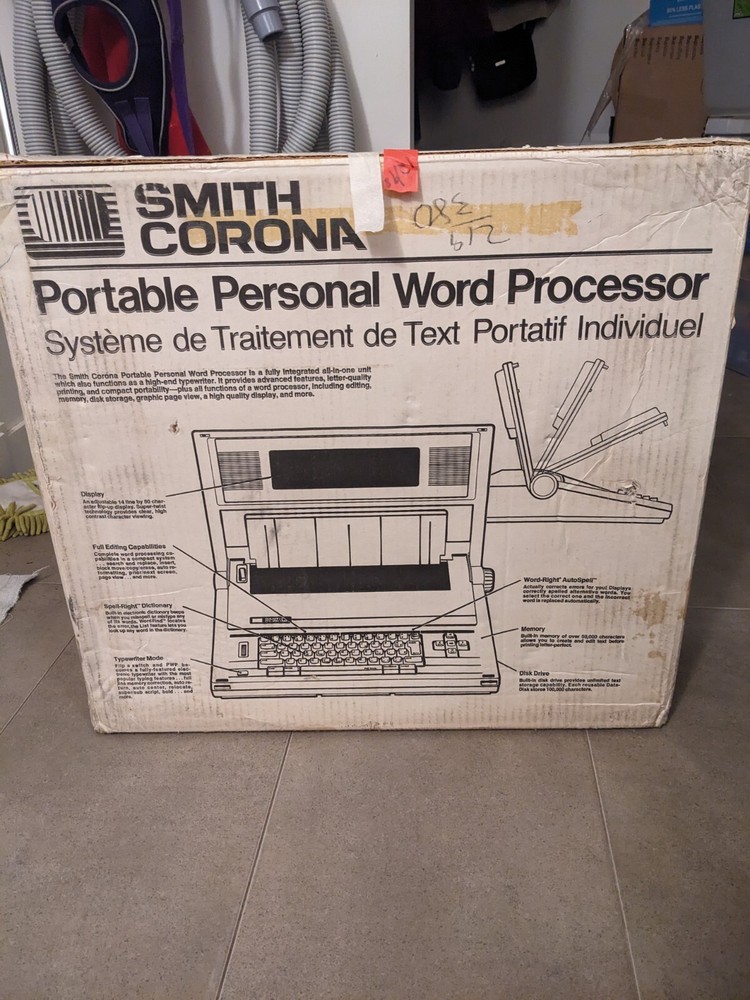 Smith Corona PWP 6 - Personal Word Processor With Original Box (Untested)