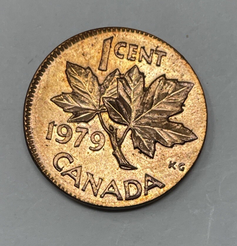 1979 Canada Major Error 1 cent Struck On 2.07g Foreign Planchet #C467