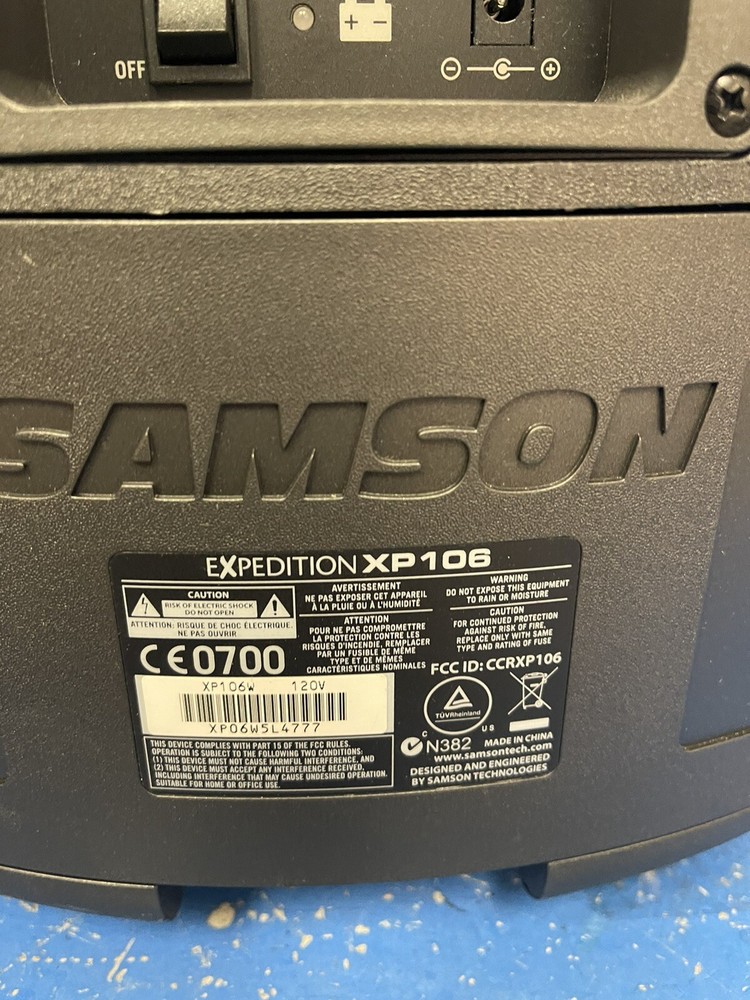 Samson EXPEDITION XP106W Portable PA Wireless System & Bluetooth xp106