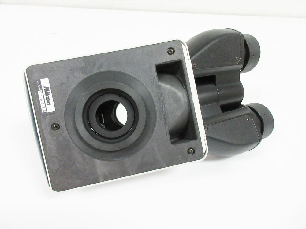 NIKON MICROSCOPE BINOCULAR HEAD ADJUSTABLE 2X CFI 10X/22 OPTICS ECLIPSE