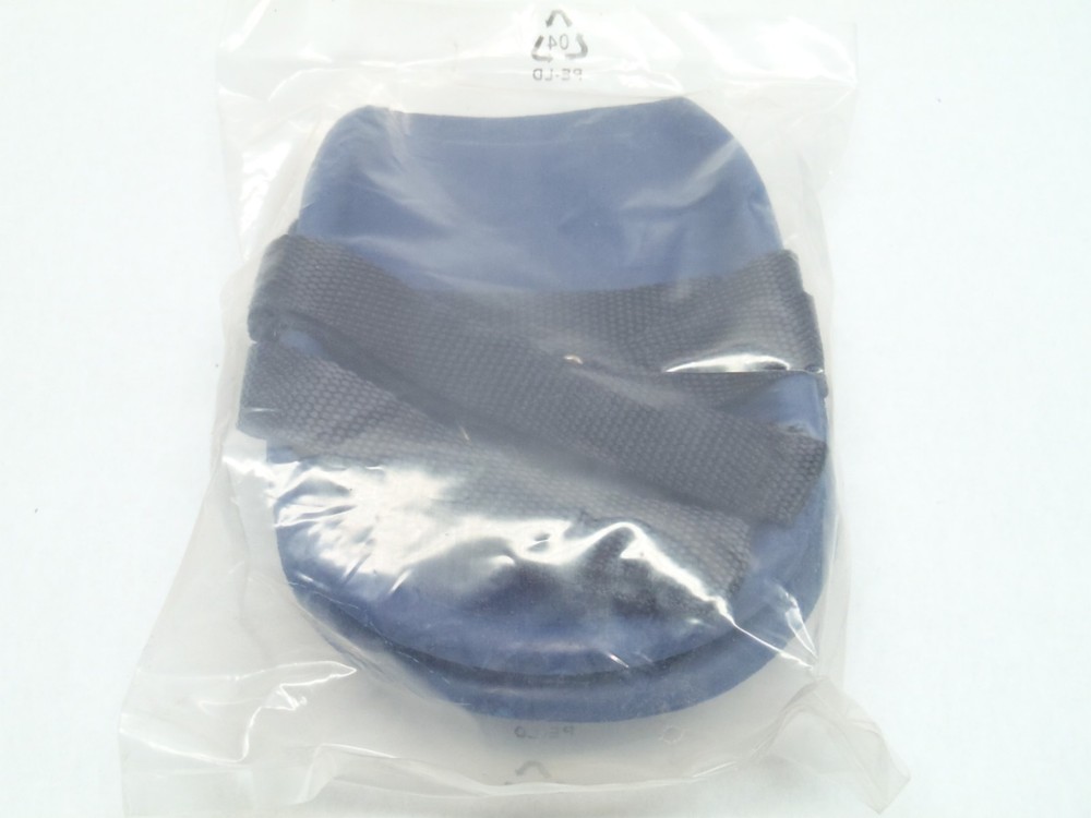 Silicone Rubber Knee Pads #124 w/ Hook and Loop Straps Blue 1 Pair